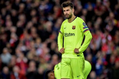 Gerard Pique al finalizar el partido