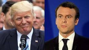 Trump felicita a Emmanuel Macron por su 