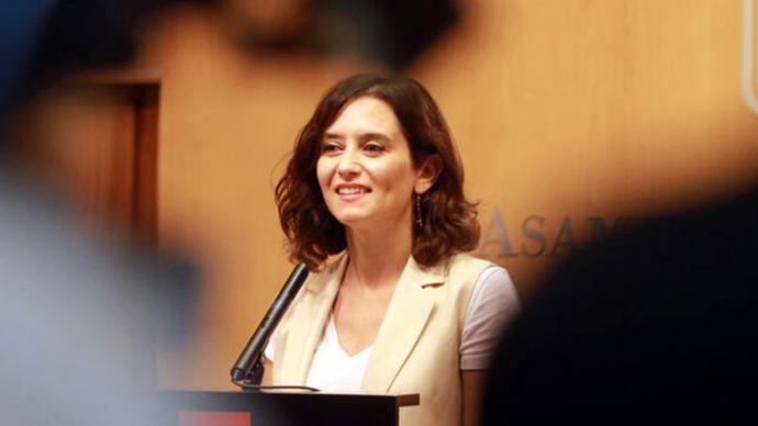 Isabel Díaz Ayuso. presidenta de la Comunidad de Madrid