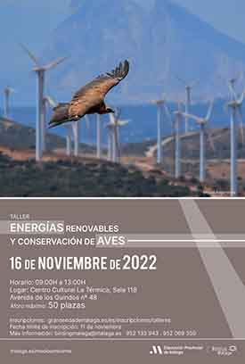 Medio centenar de personas participarán en un taller sobre aves y energías renovables organizado por la Diputación
