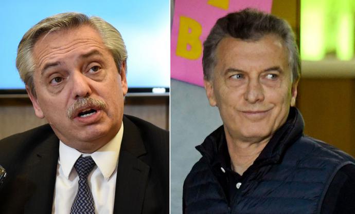 Fernández (i) y Macri