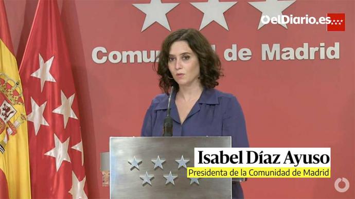 La presidenta de la Comunidad de Madrid, Isabel Díaz Ayuso (captura de pantalla)