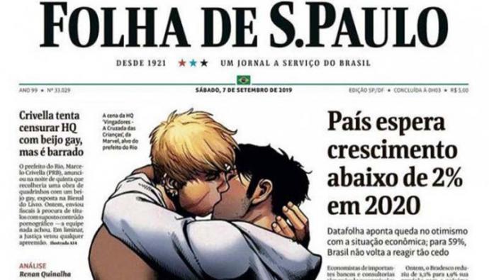 El mayor diario de Brasil publica en portada el cómic censurado por alcalde de Río