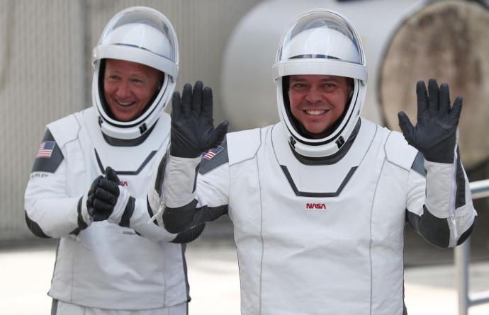 Bob Behnken y Doug Hurley fueron  los astronautas a bordo de la nave en esta histórica misión 