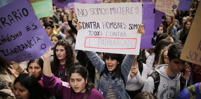 Manifestación estudiantil del 8M en Madrid. Olmo Calvo