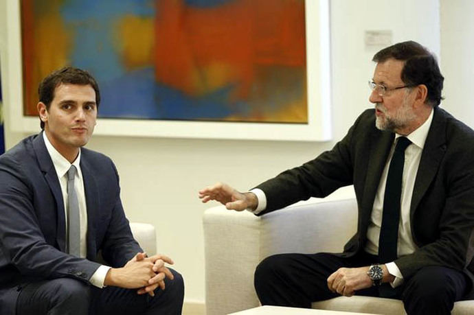 Rivera (i) y Rajoy en imagen de archivo