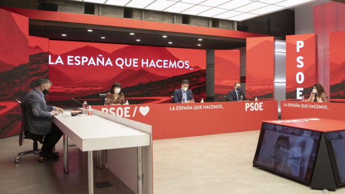 La Comisión Ejecutiva Federal del PSOE, reunida este jueves.