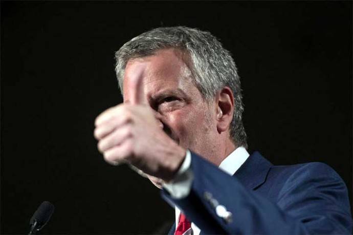 Bill de Blasio fue reelecto como alcalde de Nueva York, arrasando a sus competidores con el 64,7% de los votos.