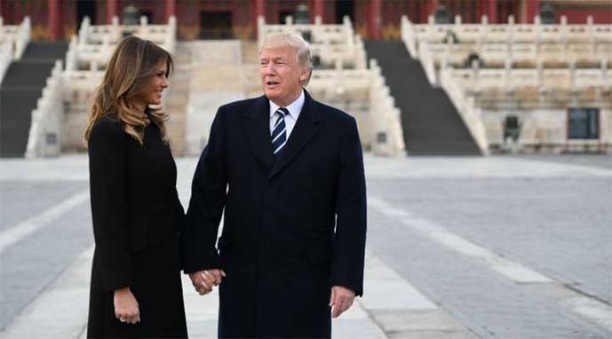 Trump llega a China, la etapa más delicada de su gira asiática