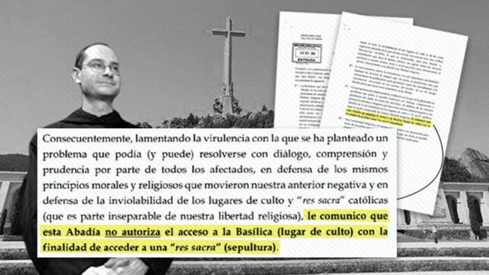 El prior del Valle de los Caídos desacata la sentencia del Supremo y no autoriza la exhumación de Franco