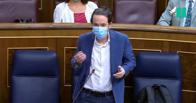 Pasblo Iglesias en el Congreso (captura de pantalla)