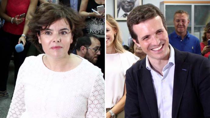 Guerra total entre las candidaturas de Sáenz de Santamaría y Casado a 11 días de la votación
