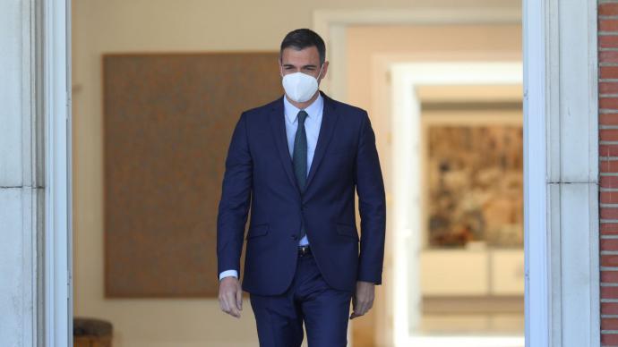 El presidente del Gobierno, Pedro Sánchez, en el Palacio de la Moncloa. EFE/Rodrigo Jiménez/Archivo