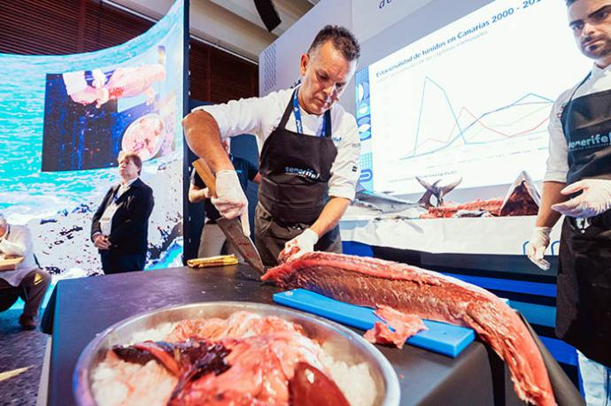 Tenerife inició su presencia en San Sebastián Gastronomika 2024 mostrando la calidad de sus productos del mar