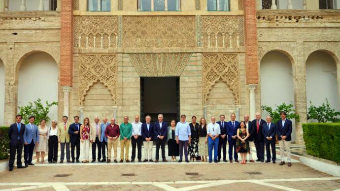 José Luis Sanz alcalde de Sevilla propone al Rey Felipe VI la presidencia de honor del centenario de la Exposición Iberoamericana