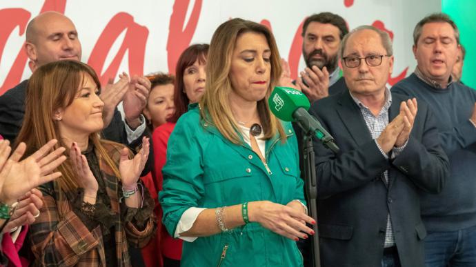 Susana Díaz asume por primera vez la pérdida del Gobierno andaluz