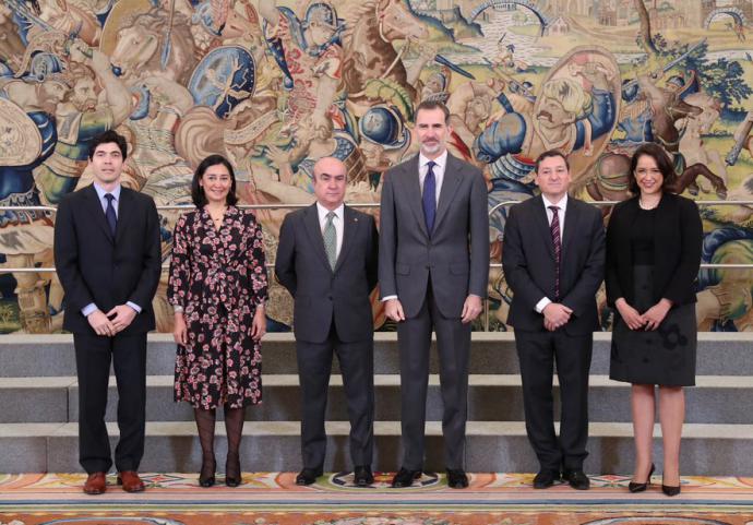 Felipe VI recibe a directivos de la Organización De Estados Iberoamericanos (OEI)