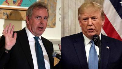 •	Kim Darroch (I) dimitió de su cargo tras la crisis provocada con Estados Unidos 