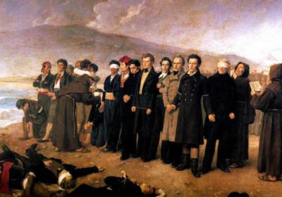 El fusilamiento de Torrijos’ del pintor español Antonio Gisbert en 1888. El pelirrojo que está en el centro del cuadro es Robert Boyd.