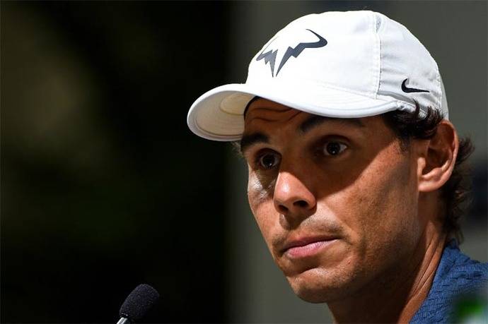 Rafael Nadal en la conferencia de prensa del Shanghai Master.

