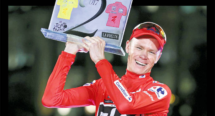 Chris Froome ganó el Tour y la Vuelta en el mismo año, como lo hicieron Anquetil e Hinault. 