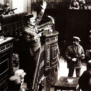 El Tte coronel Tejero, el 23F-1981 en el Congreso de los Diputados