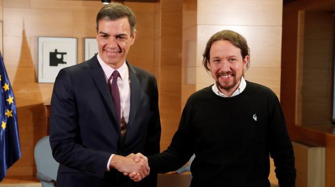 Sánchez (i) e Iglesias