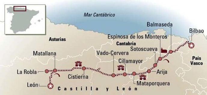 Trayecto del Tren de la Robla