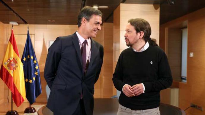 PSOE y Unidas Podemos acuerdan un Gobierno de coalición con Iglesias de vicepresidente