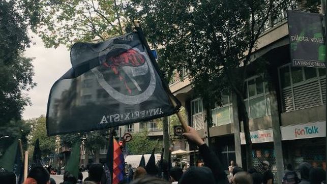 Manifestación antifascista en Barcelona. Twitter Plataforma Antifeixista de Barcelona