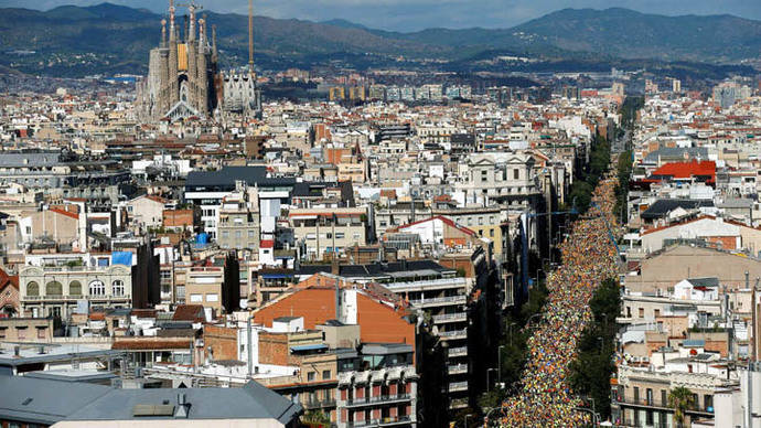 Independentistas dan prueba de su fuerza el Día de Cataluña