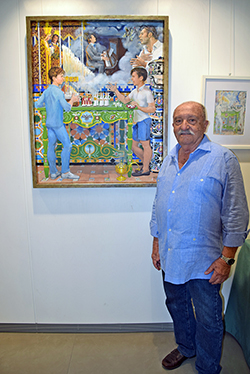 El pintor Juan Antonio Hugue Pretel inauguró sus obras pintoricas en la Fundación Caja Rural del Sur