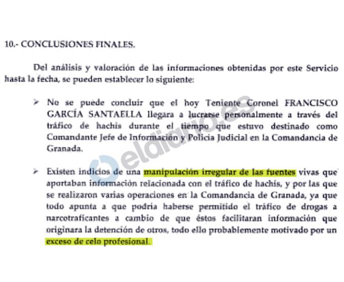 Extracto del informe del Servicio de Información de Guardia Civil de 1990