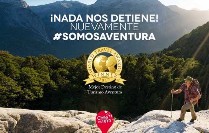 Chile se corona por tercera vez como el Mejor Destino de Turismo Aventura de Sudamérica