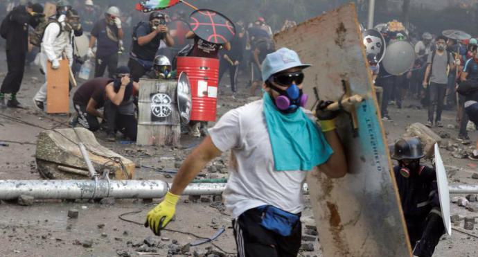 Nuevos enfrentamientos en Chile en masiva manifestación