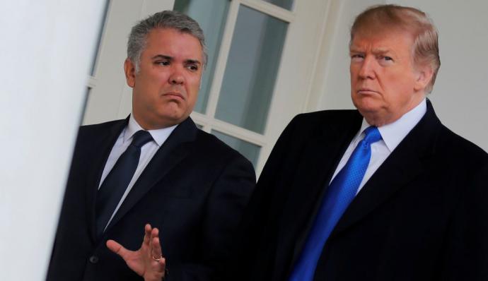 Donald Trump recibió a Iván Duque en la Casa Blanca. 