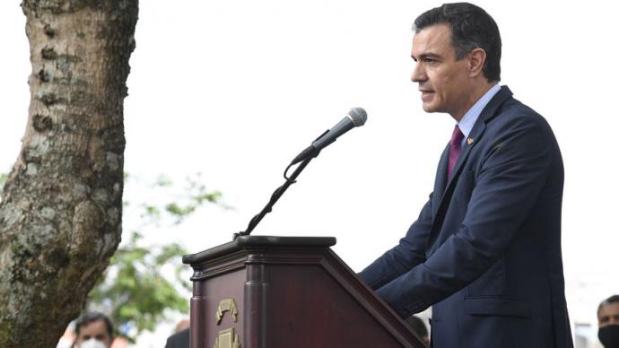 El presidente del Gobierno, Pedro Sánchez, durante su visita a Costa Rica POOL MONCLOA/BORJA PUIG DE LA BELLACASA