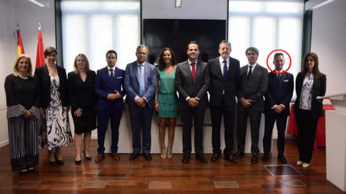 Miguel Ángel Jiménez durante el acto de su nombramiento como secretario general técnico presidido por el vicepresidente de la Comunidad de Madrid, Ignacio Aguado, en septiembre de 2019. COMUNIDAD DE MADRID 