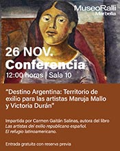 Conferencia “Destino Argentina: Territorio de exilio para las artistas Maruja Mallo y Victorina Durán”