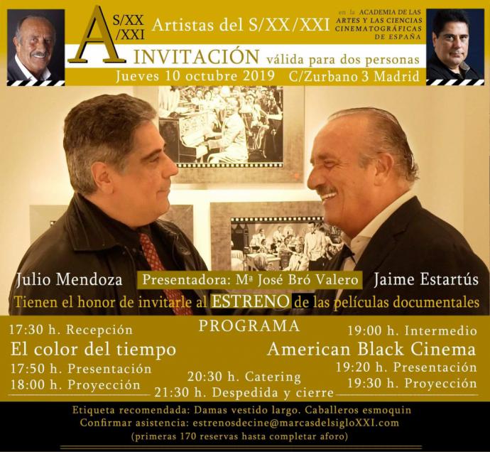 Estartús y Julio Mendoza: dos películas presentadas en la Academia del Cine