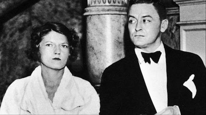 Scott Fitzgerald con su esposa Zelda