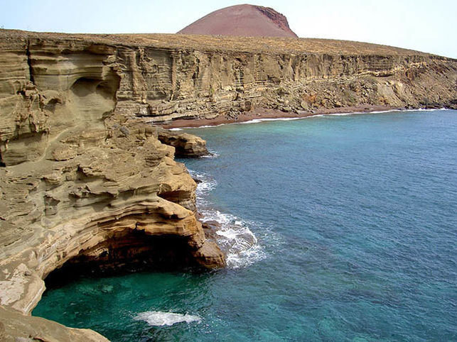 Fondeadero en la Isla de Alegranza.