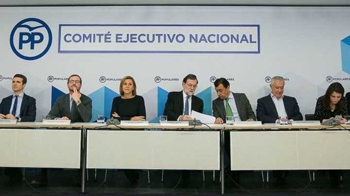 Mariano Rajoy preside la reunión del Comité Ejecutivo Nacional del Partido Popular tras las elecciones catalanas del 21D. PARTIDO POPULAR


