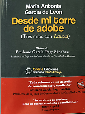 Portada del libro: Desde mi torre de adobe (Tres años con Lanza). Ed.Ondina, Madrid, 2025