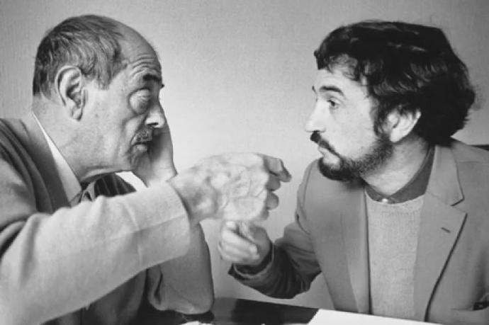Jean Claude Carrière (IZQ) y, Luis Buñuel