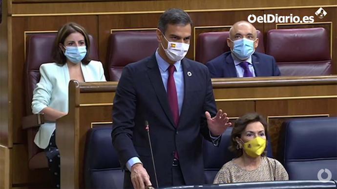 Presidente Sánchez en el Congreso (captura de pantalla)