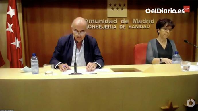 El viceconsejero de Salud Pública y Plan Covid-19 de la Comunidad de Madrid, Antonio Zapatero (CAPTURA DE PANTALLA)