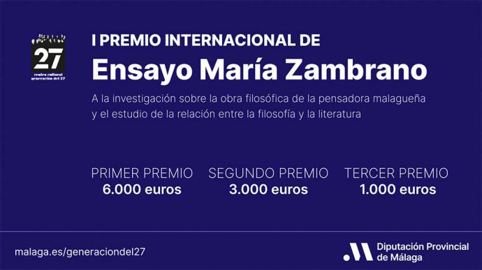 La Diputación rinde homenaje a María Zambrano con un certamen internacional de ensayo