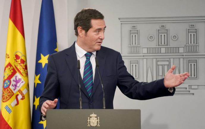 El presidente de la CEOE, Antonio Garamendi