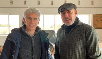 Antonio Vigo y José Juan Marín, escultores y docentes. Encuentro de artistas MTG en el Real Cortijo de San Isidro (Aranjuez)